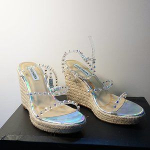 💝Steven madden💝 SALE before Goodwill. diamond laced high wedge heel.
